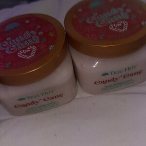 Tree hut Candy cane treat sugar scrub set of 2